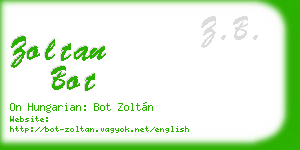 zoltan bot business card