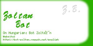 zoltan bot business card